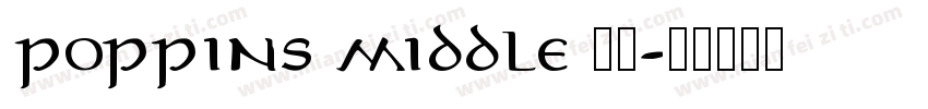 poppins middle 字体字体转换